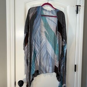 Beautiful soft lightweight caftan kimono or swim coverup ones size Moss Rose